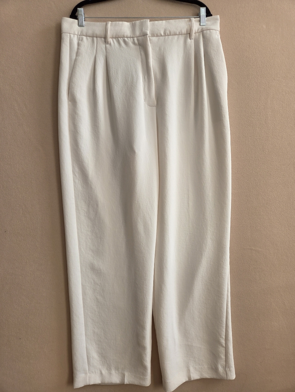 Aritzia Wilfred Effortless Light Birch Wide Leg Pants Size 16 NWT